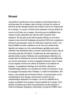 Influence des caractéristiques de la marque