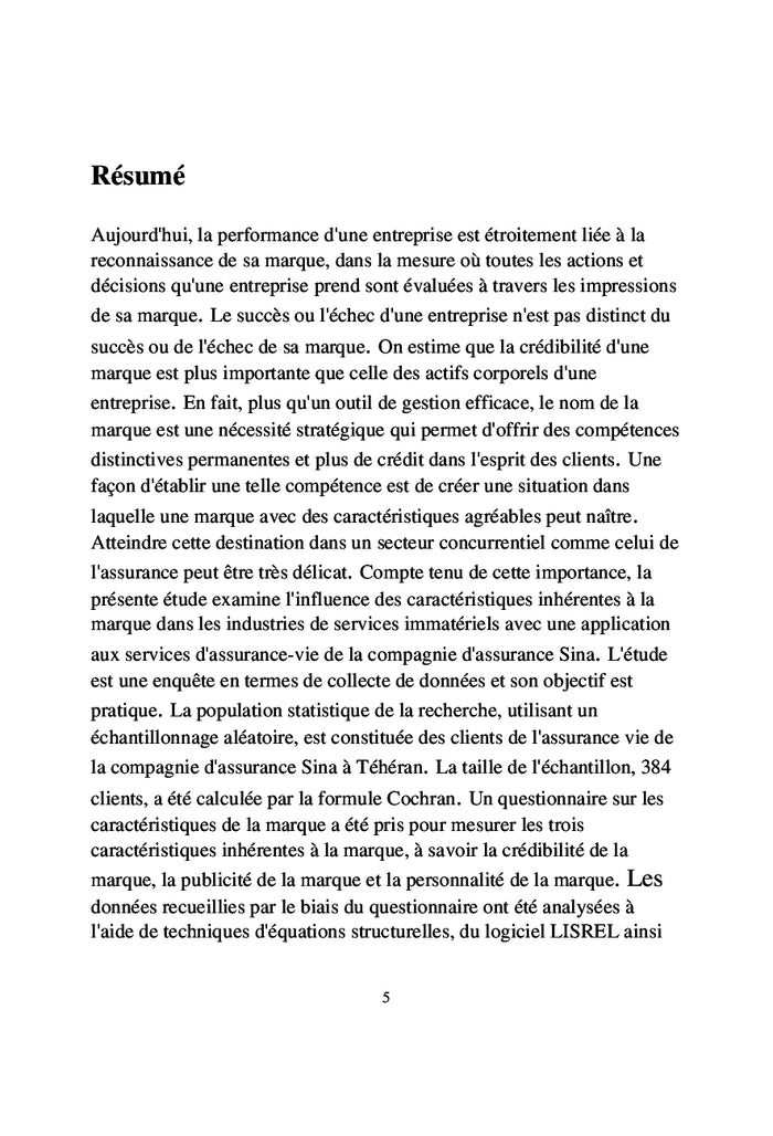 Influence des caractéristiques de la marque