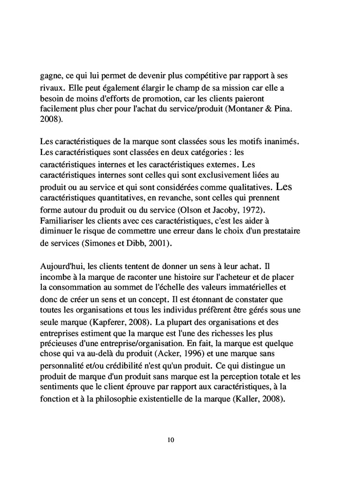 Influence des caractéristiques de la marque