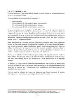 Guide didactique de l'étudiant: