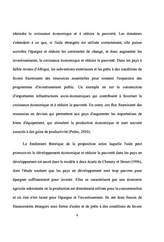 Aide extérieure, investissements publics et niveau de pauvreté