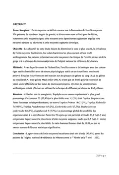 Isolats bactériens et antibiogrammes