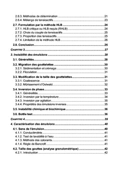 Physico-chimie et formulation des émulsions