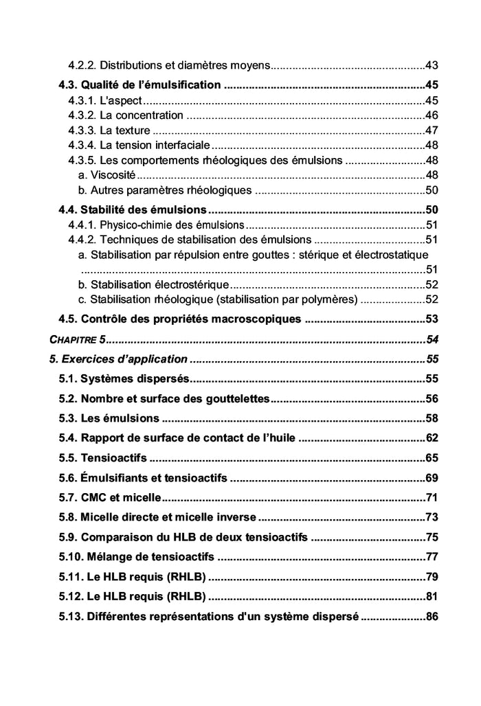 Physico-chimie et formulation des émulsions