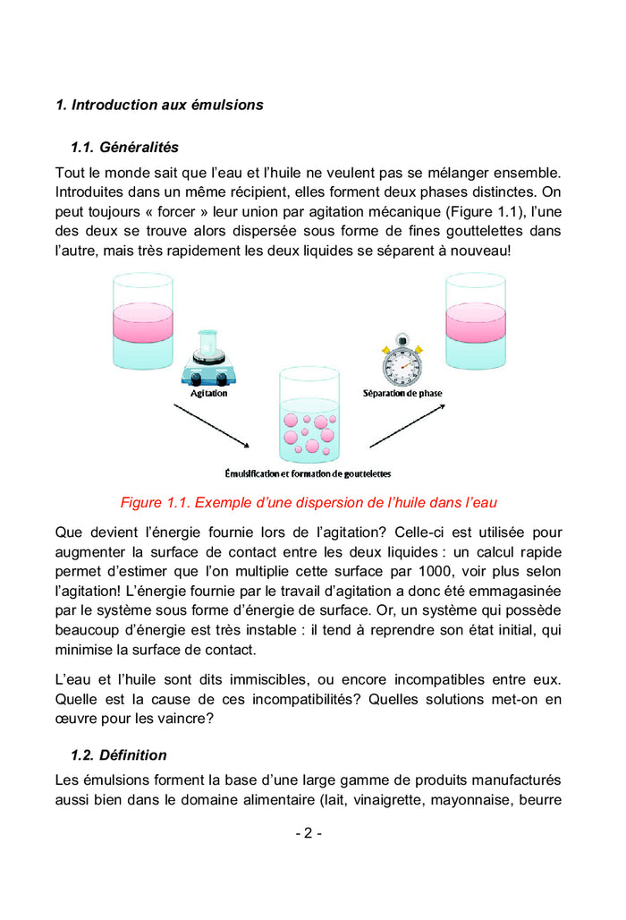 Physico-chimie et formulation des émulsions