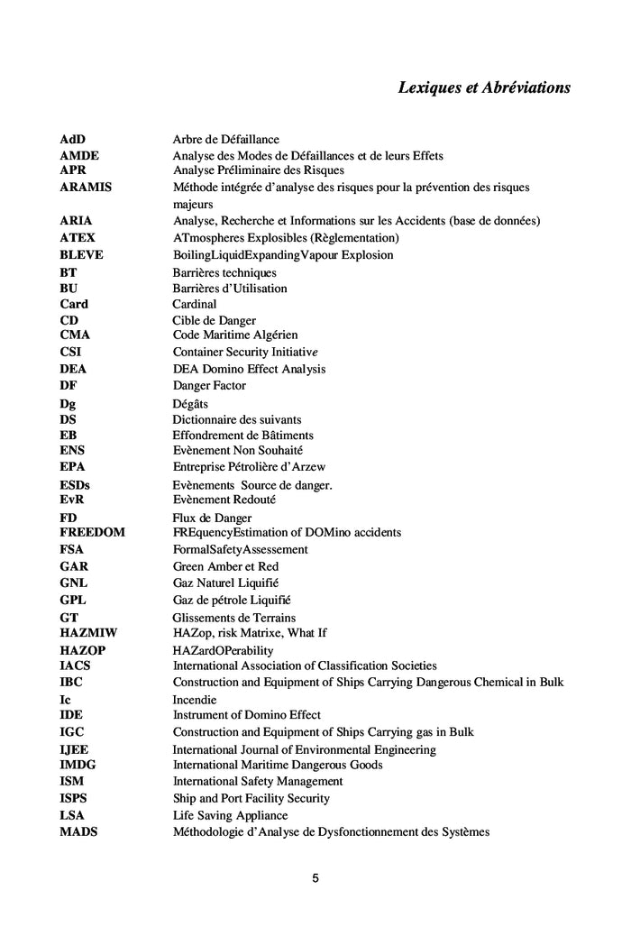 Contribution à l'étude des effets domino dans les ports maritimes