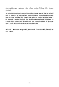 Évaluation technique des qualités des bois de construction