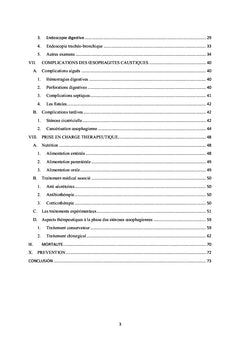 L'oesophagite caustique chez l'enfant
