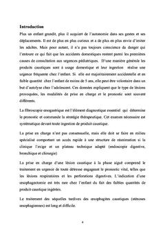 L'oesophagite caustique chez l'enfant