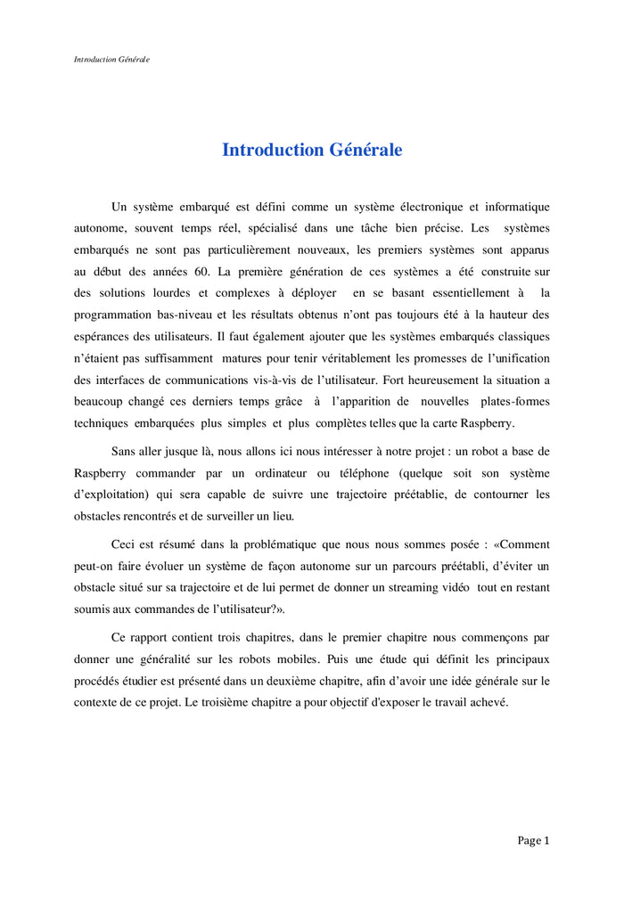 Robot mobile autonome à base Raspberry Pi3