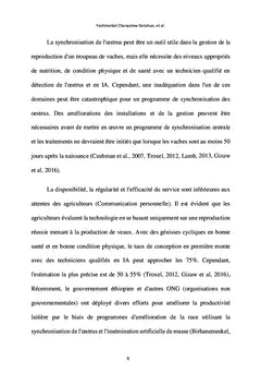 Évaluation de deux protocoles de synchronisation de l'Estrus chez les bovins laitiers