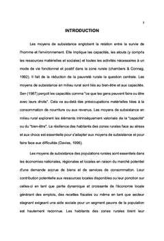 Autonomisation des capacités locales et moyens de subsistance en rural