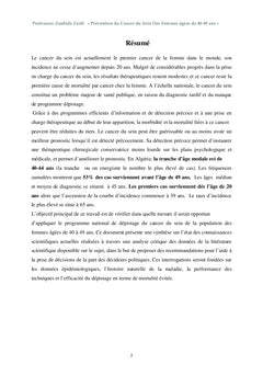 Prévention du cancer du sein des femmes âgées de 40-49 ans