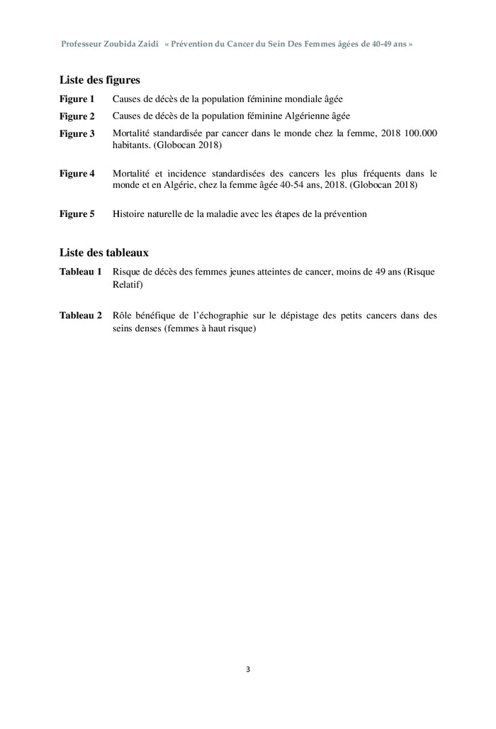 Prévention du cancer du sein des femmes âgées de 40-49 ans