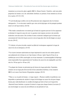 Prévention du cancer du sein des femmes âgées de 40-49 ans