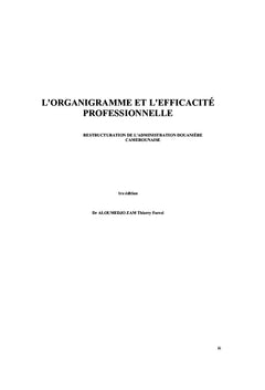 Organigramme et efficacité professionnelle