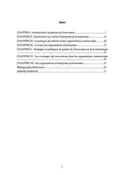 Gestion de l'innovationUne approche de développement des entreprises