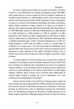 Le régime alimentaire et la flore bactérienne des hirondelles