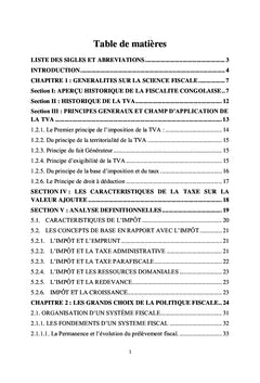 EVALUATION DE LA REFORME DE LA TVA EN RDC ET SON IMPACT SUR LE CLIMAT DES AFFAIRES
