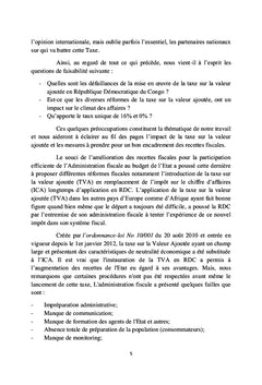 EVALUATION DE LA REFORME DE LA TVA EN RDC ET SON IMPACT SUR LE CLIMAT DES AFFAIRES