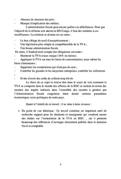 EVALUATION DE LA REFORME DE LA TVA EN RDC ET SON IMPACT SUR LE CLIMAT DES AFFAIRES