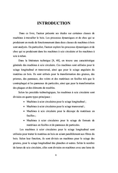Processus dynamiques et de choc des machines à bois