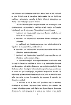 Processus dynamiques et de choc des machines à bois