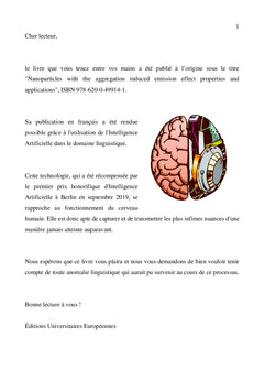 Nanoparticules avec l'agrégation induite