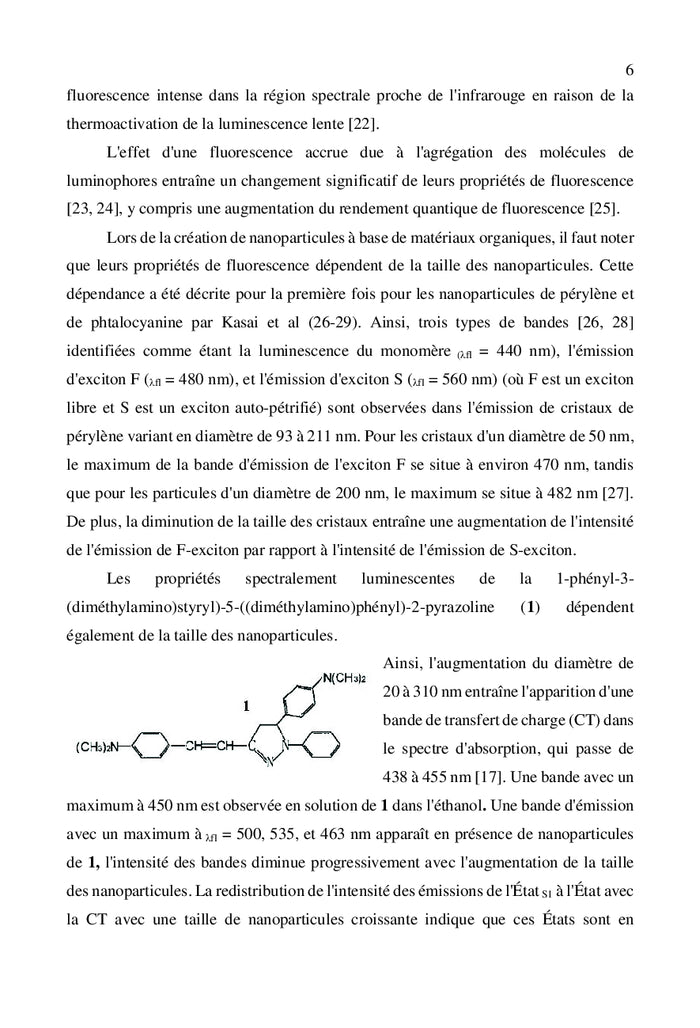 Nanoparticules avec l'agrégation induite