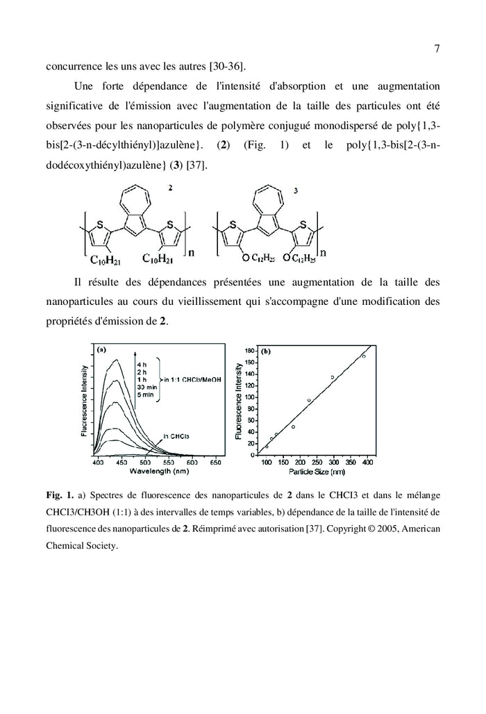 Nanoparticules avec l'agrégation induite