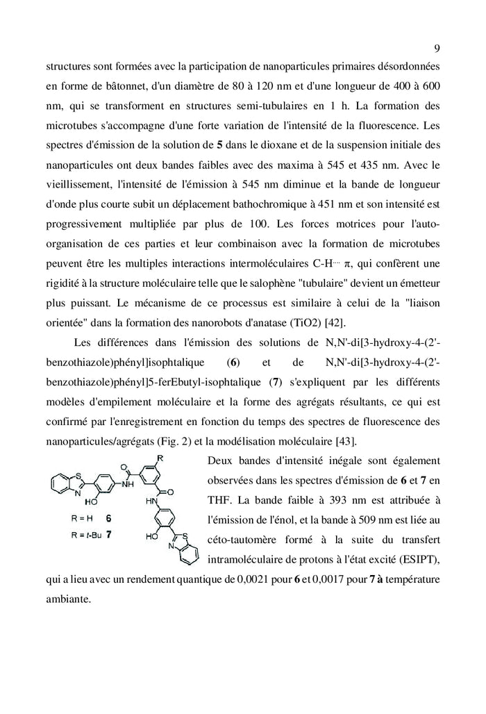 Nanoparticules avec l'agrégation induite