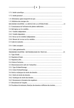 Connaissances et pratiques sur l'utilisation des plantes médicinales par femmes