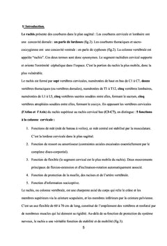 Examen pratique du rachis