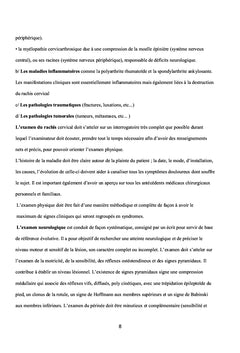 Examen pratique du rachis