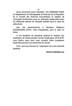 L'accès à l'eau potable dans les quartiers défavorisés de Kinshasa