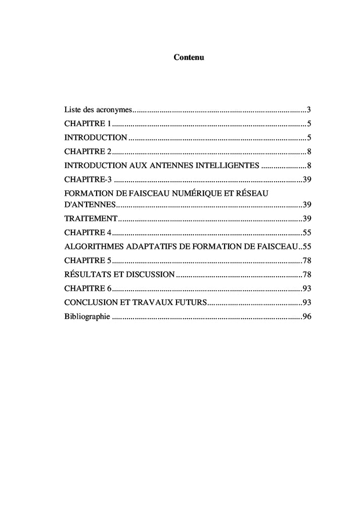 Pilotage adaptatif des antennes à l'aide de l'algorithme INLMS