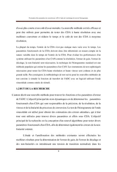 Évaluation d'un paramètre de convertisseur A/N