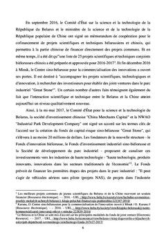 Biélorussie - Chine : un vecteur de confiance