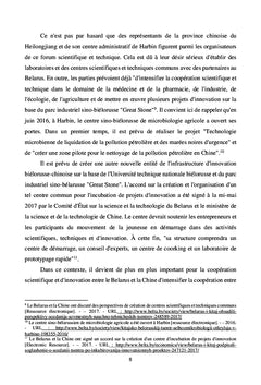 Biélorussie - Chine : un vecteur de confiance