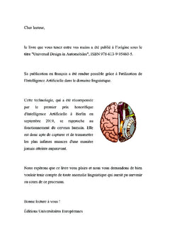 La conception universelle des automobiles