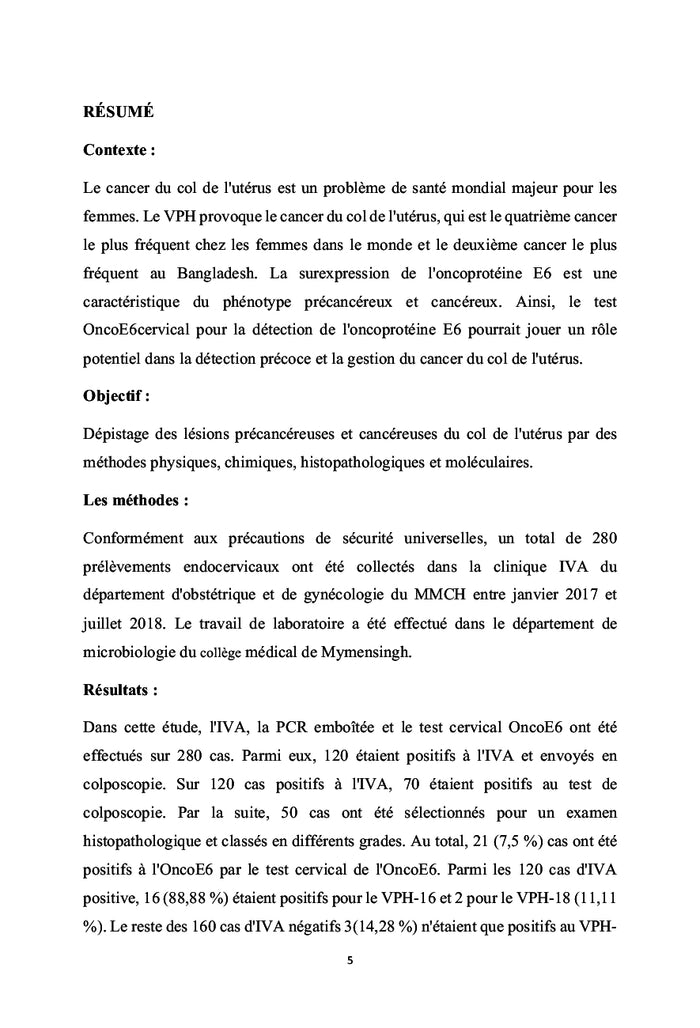 Un outil facile pour le dépistage des lésions cervicales