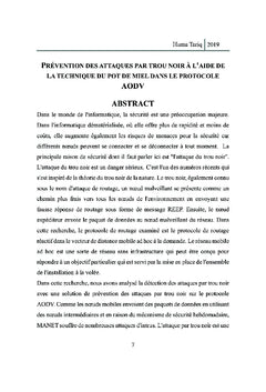 Prévention de l'attaque des trous noirs sur les données