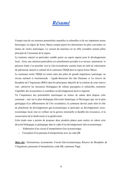 Mise en valeur des potentialités Géo-écotouristiques
