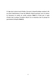 Le contrôle de la société anonyme par le conseil d'administration