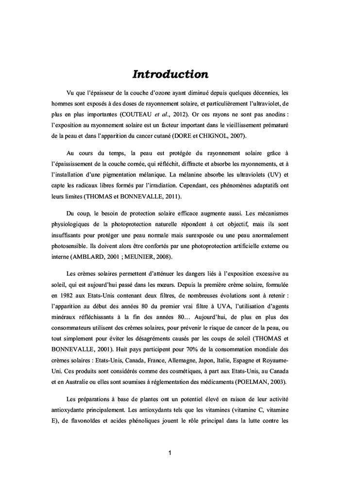 Préparation d'une crème solaire à partir d'une huile essentielle