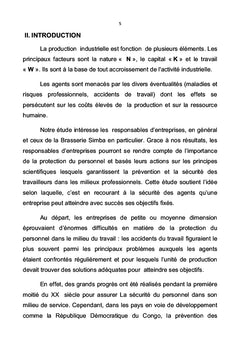 Impact de la protection du personnel sur la production de l'entreprise Brasserie Simba à Lubumbashi