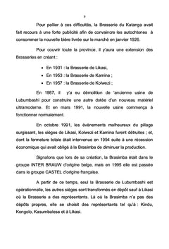 Impact de la protection du personnel sur la production de l'entreprise Brasserie Simba à Lubumbashi