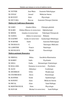 Maladies Auto-immunes en service de médecine interne