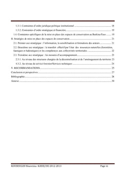 Espaces de conservation et Changement Climatique