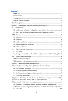 Dynamique, vulnérabilité socio économique et gouvernance des littoraux